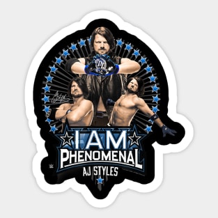 AJ Styles I Am Phenomenal Collage Sticker